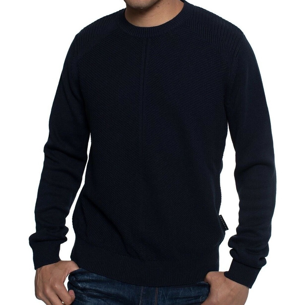 Sean Jean Men’s Crewneck Black Sweater XL 100% Cotton